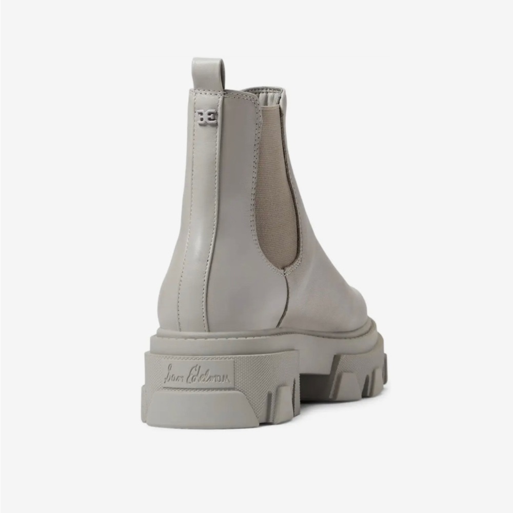 Sam Edelman Daelyn Lug Sole Chelsea Waterproof Boot Size 9.5 & 8 Grey Leather - Picture 4 of 13
